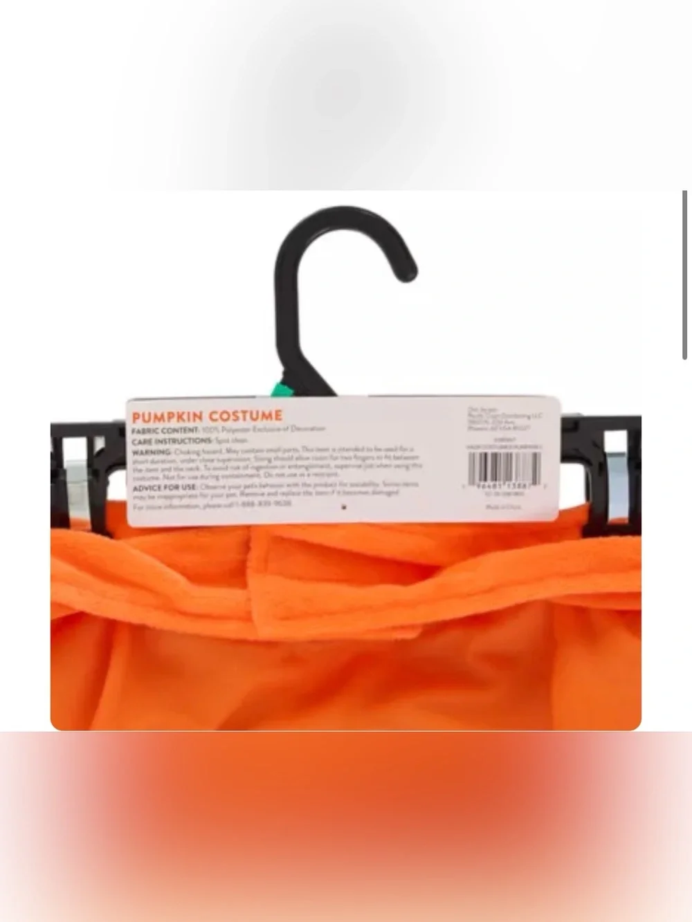 Pet Pumpkin Costume Jacket for Cats Orange